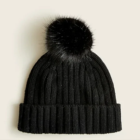 J. Crew | Accessories | Nwt Jcrew Pom Pom Beanie | Poshmark display picture 2
